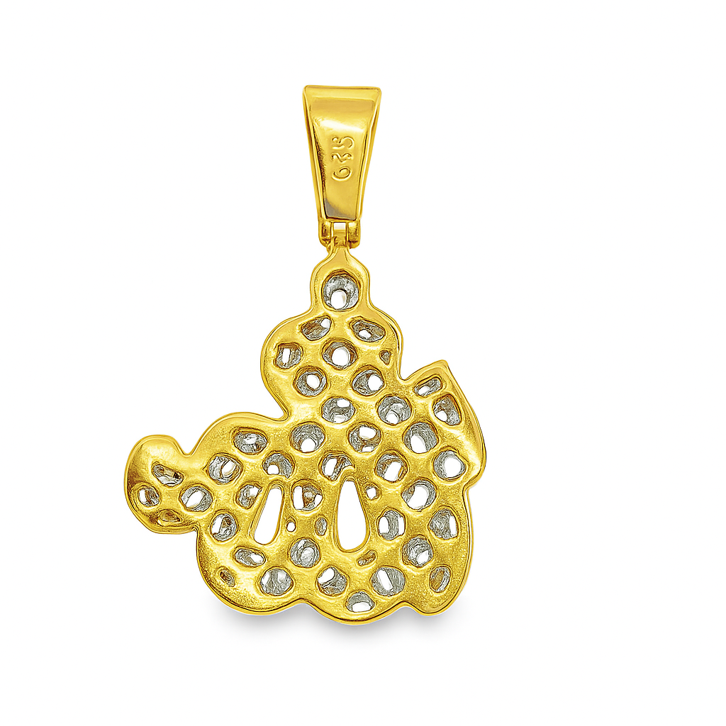10K Yellow Gold 0.75 ctw Diamond Allah Pendant | Islamic Faith & Spiritual Elegance | Jewelry Palace