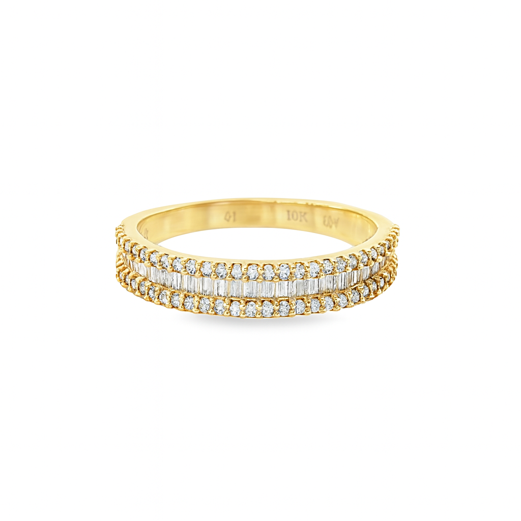 10K Yellow Gold Baguette Diamond Band 0.75 ctw