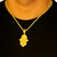10K Yellow Gold Hamsa Hand with Eye Pendant Necklace Set – Protection & Luck | Jewelry Palace