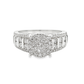 14K White Gold Diamond Trio Ring Set 3.33 ctw