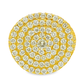 Men’s 10K Yellow Gold Diamond Round Cluster Ring 3.00 CTW | Iced-Out Statement Ring | Jewelry Palace