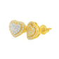 10K Yellow Gold Diamond Heart-Shaped Stud Earrings – 0.22 CTW | Jewelry Palace