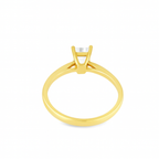 14K Yellow Gold Emerald Cut Diamond Solitaire Engagement Ring 1.00 CTW