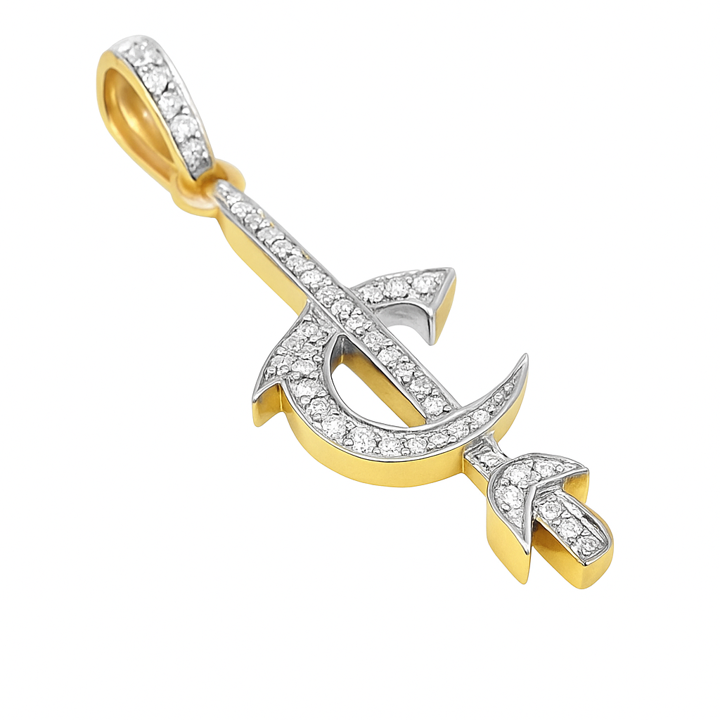 10K Yellow Gold Diamond Cleveland Cavaliers Logo Pendant 0.50 ctw | Sports Charm