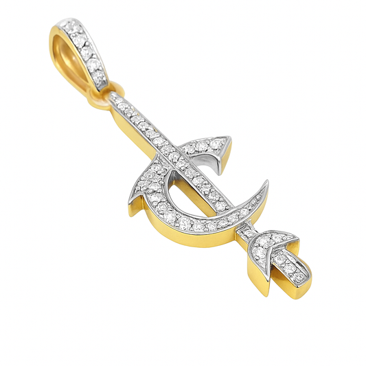 10K Yellow Gold Diamond Cleveland Cavaliers Logo Pendant 0.50 ctw | Sports Charm