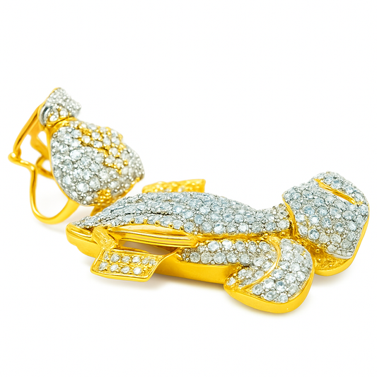 Praying Hands Diamond Pendant 2.00 CTW 10K Yellow Gold | Jewelry Palace