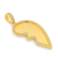10K Yellow Gold Diamond Broken Heart Pendant 0.75 CTW | Jewelry Palace