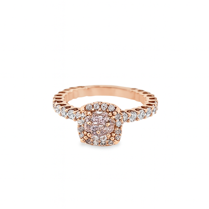 14K Rose Gold Round Cut Diamond Engagement Ring 2.25 CTW