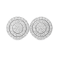 10K White Gold Round Diamond Stud Earrings 0.38 ctw | Jewelry Palace