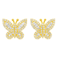10K Yellow Gold 0.45 ctw Diamond Butterfly Earrings | Round Cut | Jewelry Palace