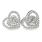 10K Yellow & White Gold 0.18 ctw Diamond Double Heart Earrings | Two-Tone Variant | Jewelry Palace