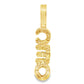 10K Yellow Gold Diamond Vertical CEO Pendant 1.30 ctw