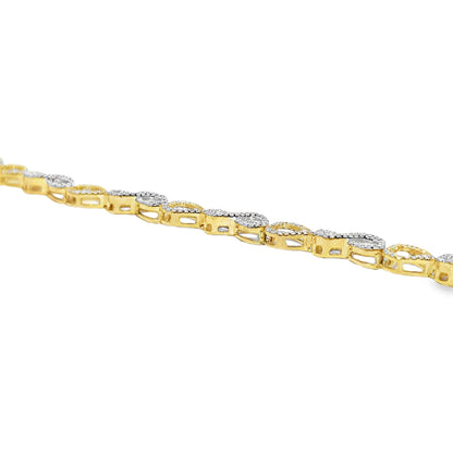Women's Infinity Heart Bracelet 1.50 ctw Diamond 10K Yellow Gold