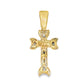 10K Yellow Gold Baguette Bezel Diamond Cross Pendant 1.80 ctw