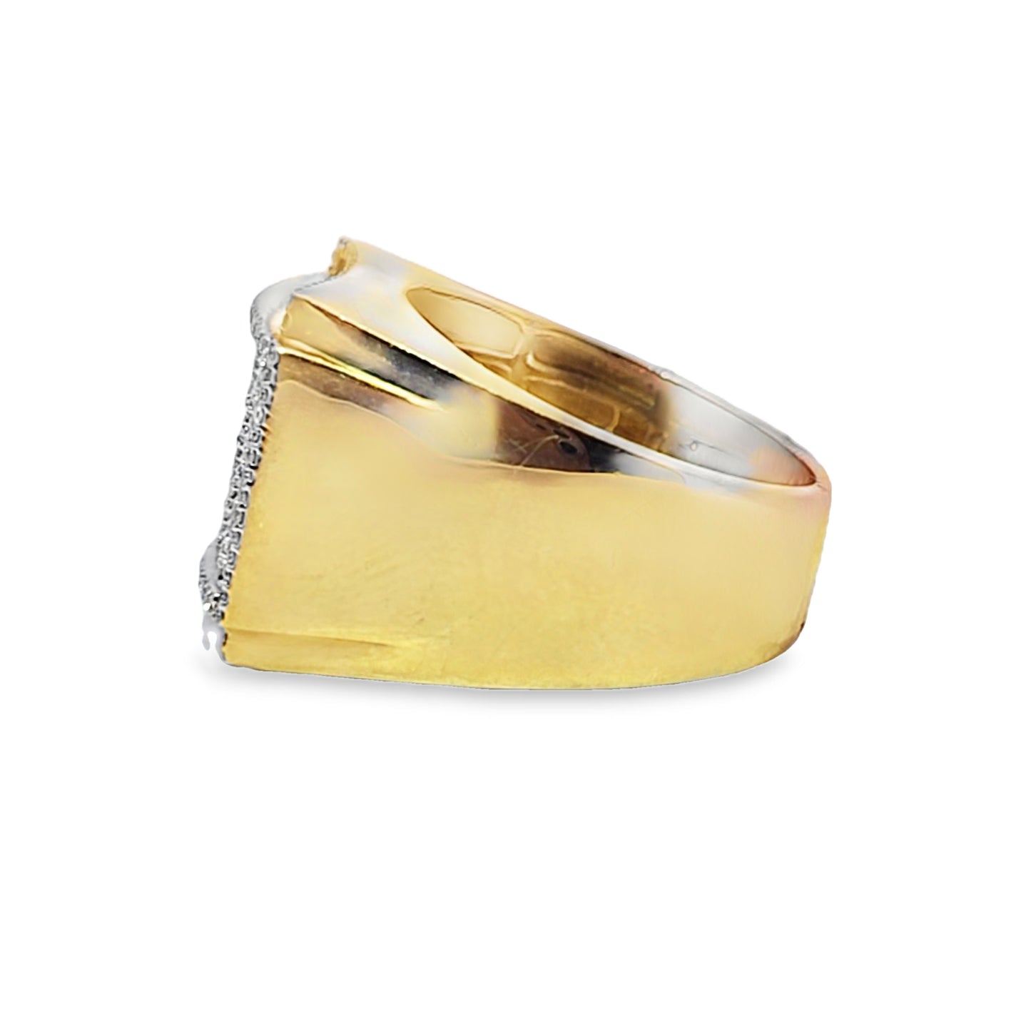 Men’s Rectangle Cluster Pinky Ring 2.00 CTW | 10K Yellow Gold Diamond Iced-Out Ring