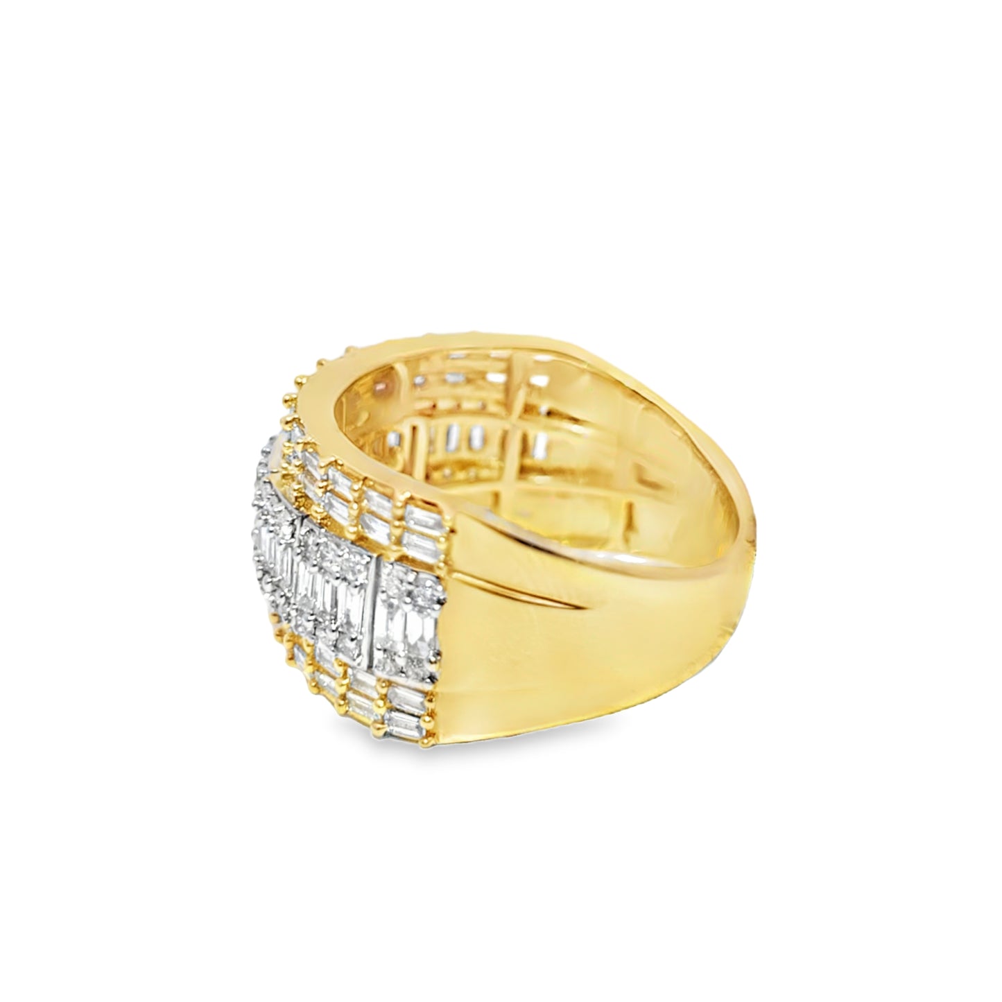 Baguette Diamond Wedding Band Ring | 2.05 CTW | 10K Yellow Gold