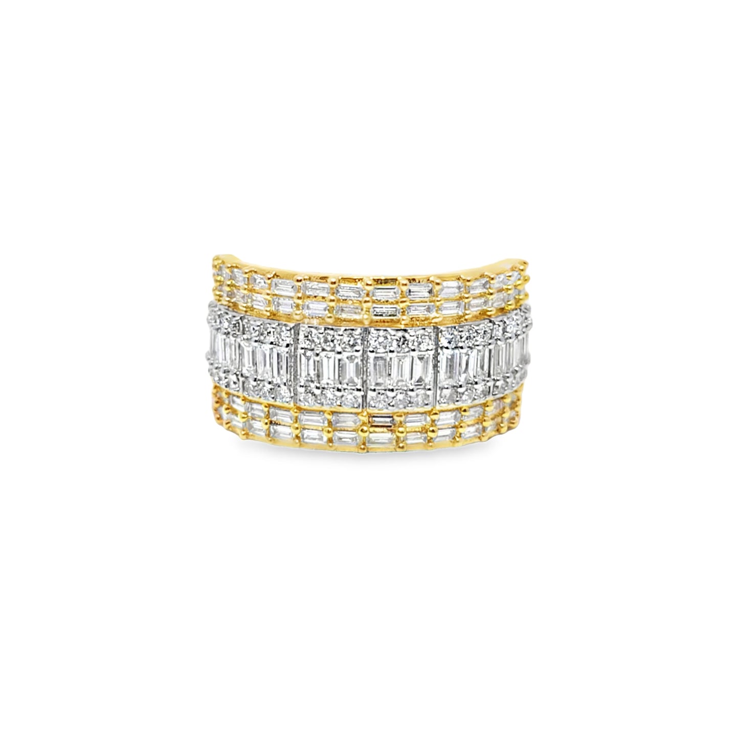 Baguette Diamond Wedding Band Ring | 2.05 CTW | 10K Yellow Gold