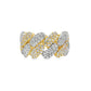 10K Yellow Gold Diamond Cuban Link Ring | 2.60 CTW Iced-Out Band