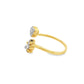 Diamond Butterfly & Heart Ring 0.15 CTW | 10K Yellow Gold Dainty Open Style