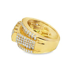 Round Cut Diamond Ring 3.55 CTW in 10K Yellow Gold – Statement Design