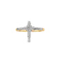 Diamond Cross Ring 0.16 ctw 10K Yellow Gold