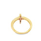 Diamond Cross Ring 0.16 ctw 10K Yellow Gold