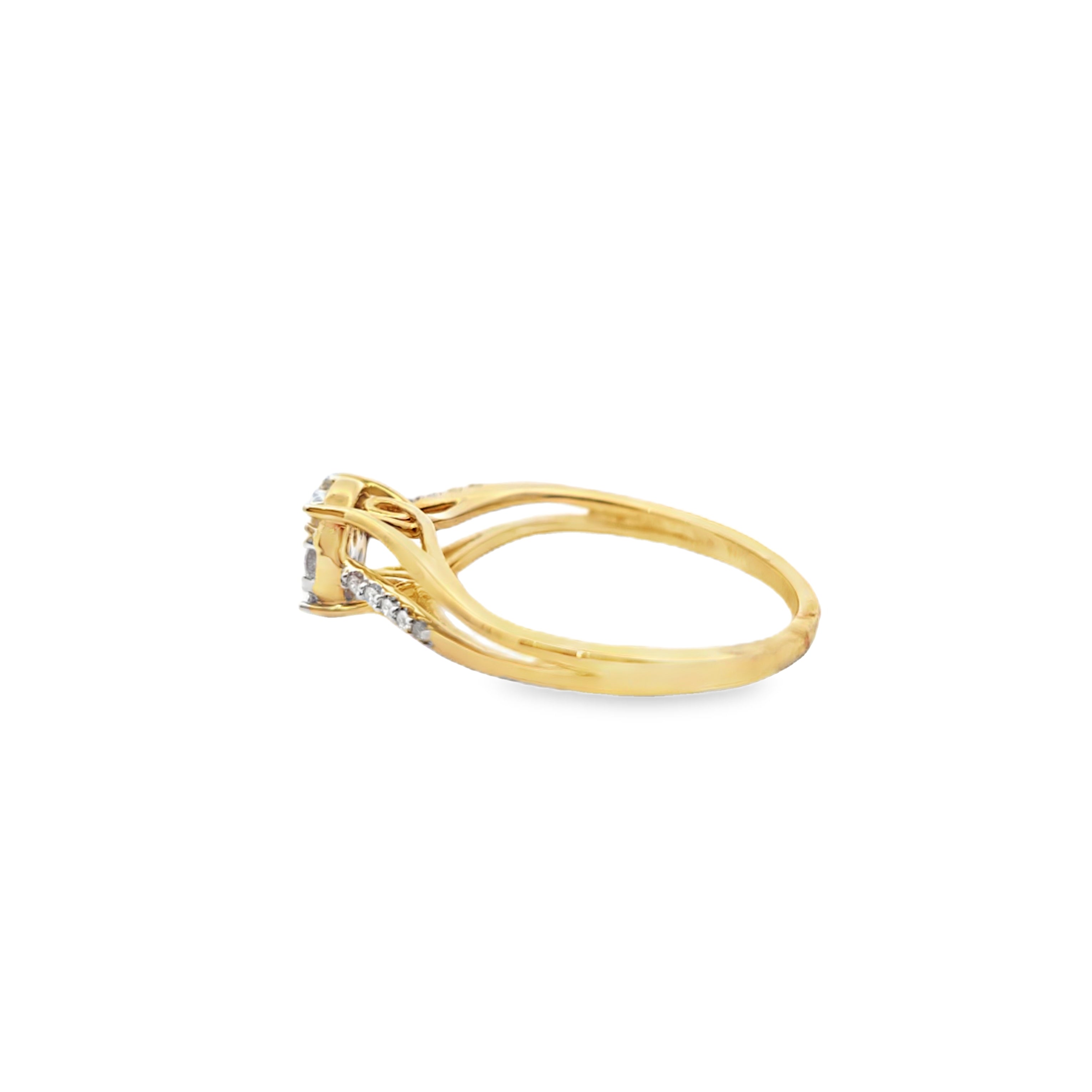 Diamond Round Ring 0.30 ctw 10K Yellow Gold