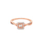 Diamond Square Ring Baguette & Round Stones 0.25 ctw 10K Yellow Gold