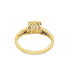 Diamond Square Ring Infinity Band 0.45 ctw 10K Yellow Gold