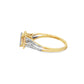 Diamond Square Ring Infinity Band 0.45 ctw 10K Yellow Gold