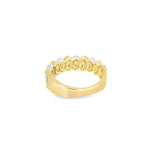 Diamond Cuban Link Ring 0.50 ctw 10K Yellow Gold