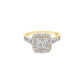 Diamond Square Shaped Ring 0.50 ctw 10K Yellow Gold