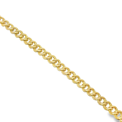 5MM Luxury Cuban Bracelet 0.95 ctw Diamond 10K Yellow Gold 7"