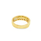 Diamond 4 Row Wedding Band Ring 0.93 CTW in 10K Yellow Gold – Round Cut