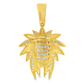 10K Yellow Gold Diamond Native American Chief Pendant 0.75 ctw | Cultural Heritage Charm