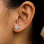 10K White Gold Diamond Round Stud Earrings | 0.10 CTW | Jewelry Palace