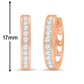 Diamond Hoop Earrings 0.50 ctw 10K Rose Gold