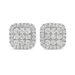 10K Yellow Gold Diamond Square Stud Earrings 0.36 ctw | Jewelry Palace