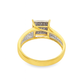 10K Yellow Gold Square Cluster Diamond Ring 0.15 ctw