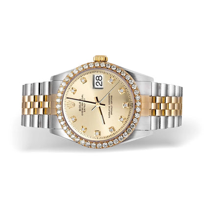 31MM Two-Tone Rolex Datejust with 2 CTW Diamond Bezel