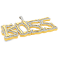 10k Yellow Gold Diamond "BOSS" Pendant 1 1/5 ctw