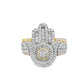 Hamsa Hand Ring 1.99 ctw Diamond 10K Yellow Gold