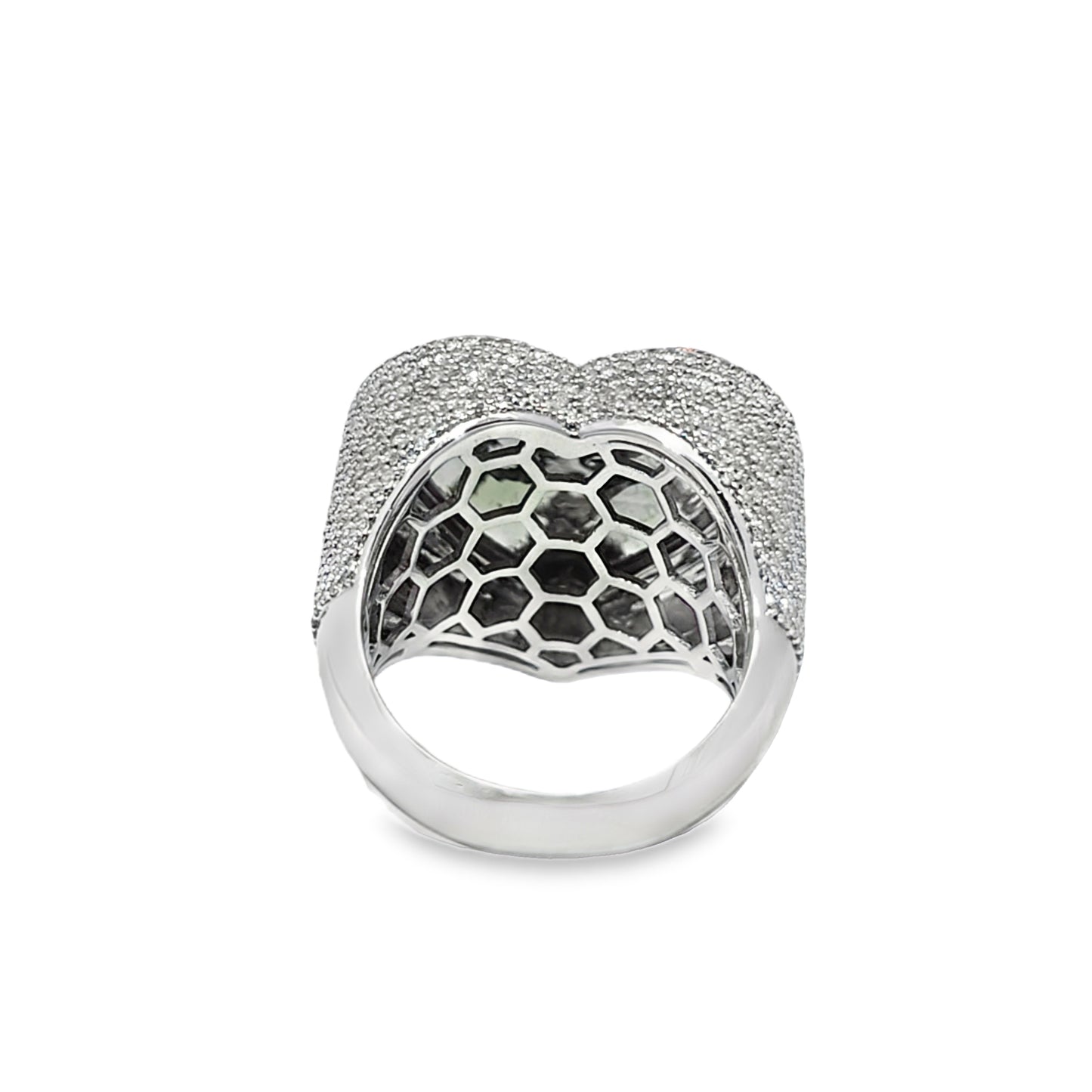 Heart Ring 4.72 ctw Diamond 10K White Gold