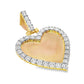 10k Yellow Gold Diamond Heart Memory Pendant 0.56 ctw