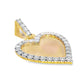 10k Yellow Gold Diamond Heart Memory Pendant 0.56 ctw