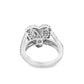 Heart Ring 1.02 ctw Diamond 10K White Gold