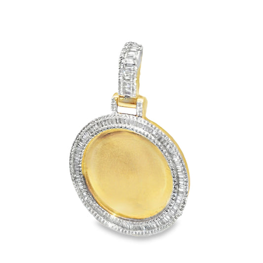 10k Yellow Gold Diamond Memory Pendant 0.80 ctw
