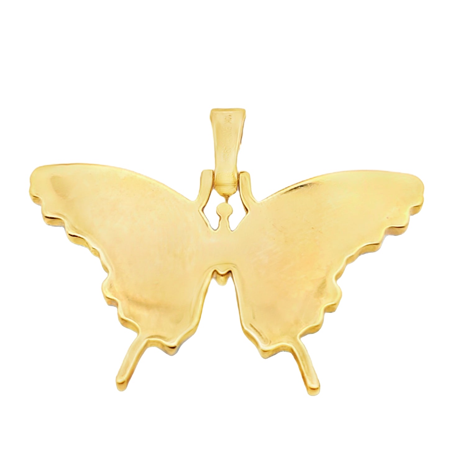 10K Yellow Gold 1.46 ctw Diamond Swallowtail Butterfly Pendant | Nature-Inspired Luxury | Jewelry Palace