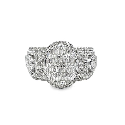 Signet Baguette Ring 1.81 ctw Diamond 10K Yellow Gold
