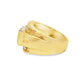 Finish Round & Baguette Cut Ring Wedding Band 2.98 ctw Diamond 10K Yellow Gold